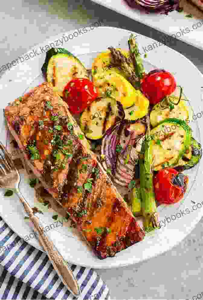 A Beautifully Plated Grilled Salmon Fillet With Roasted Asparagus And A Tangy Lemon Dill Sauce, Served Alongside A Fluffy Bed Of Jasmine Rice. Quick Easy Mediterranean Diet For Beginners: Healthy And Flavorful Recipes For Living And Eating Well Every Day