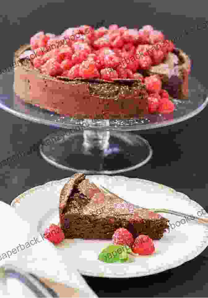 A Rich And Decadent Flourless Chocolate Avocado Cake Garnished With Fresh Berries, Served Alongside A Warm And Comforting Apple Crisp With A Cinnamon Oat Topping. Quick Easy Mediterranean Diet For Beginners: Healthy And Flavorful Recipes For Living And Eating Well Every Day