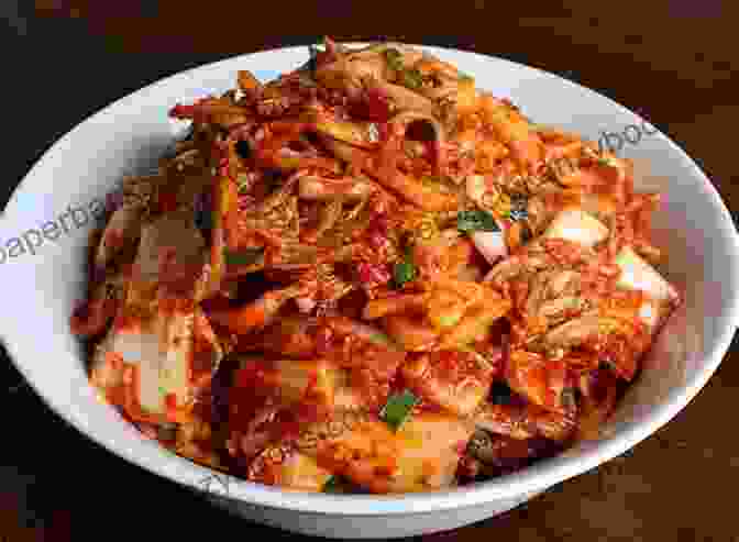 A Vibrant Photo Of Kimchi, A Staple Dish In Korean Cuisine, Showcasing Its Vibrant Red Color And Crunchy Texture. Cooking Korean Dishes At Home: Simple But Flavorful Korean Recipes You D Love