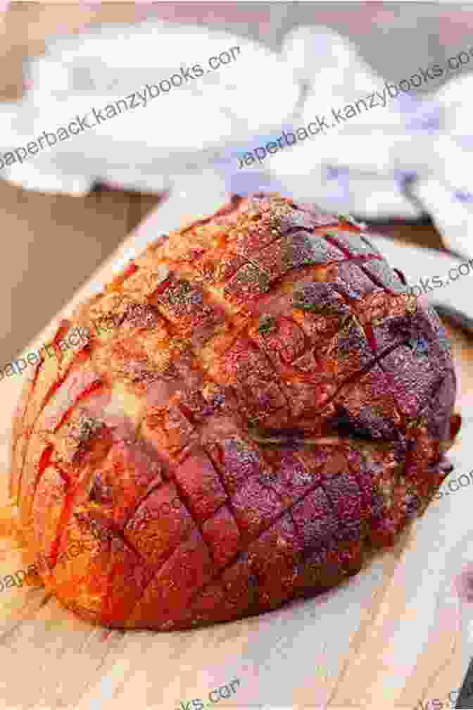 Delectable Baked Ham Glazed With A Golden Brown Glaze, Garnished With Fresh Herbs And Cranberries Oh 555 Homemade Baked Ham Recipes: From The Homemade Baked Ham Cookbook To The Table