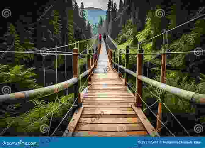 Hikers Crossing A Wooden Bridge Over A Rushing Stream Hiking The White Mountains: A Guide To New Hampshire S Best Hiking Adventures (Regional Hiking Series)